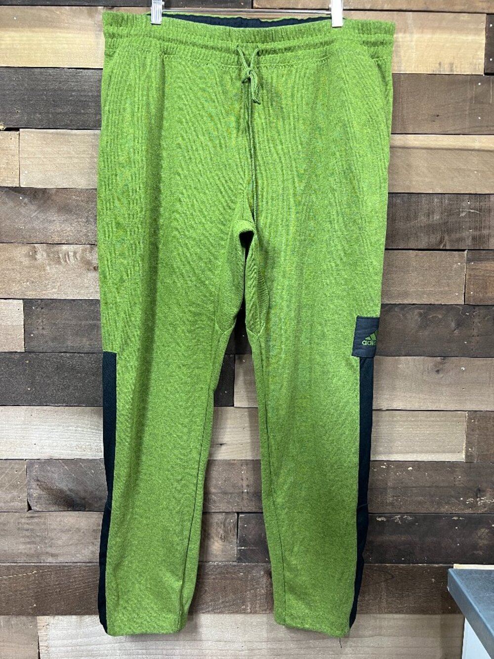 Adidas Pants Mens 2XLT Green Basketball Tear Away Track Snap Leg Athletic
